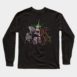 Unicorn gundam scribble Long Sleeve T-Shirt